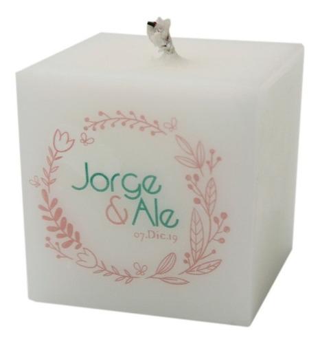 80 Velas Personalizadas Recuerdos Boda Selah