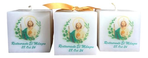 30 Velas Religiosas Personalizadas San Judas Virgen Guadalup